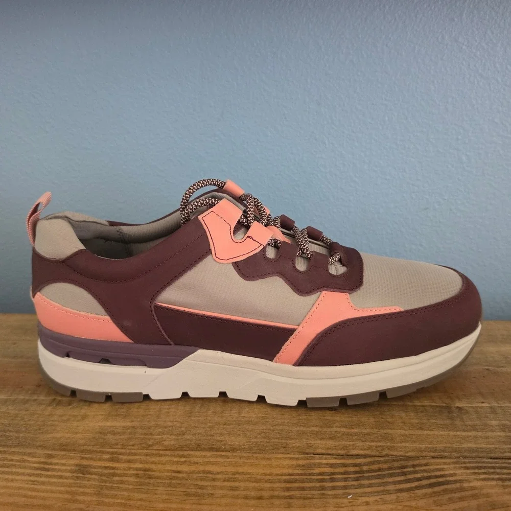 Rockport‎ Works Womens Composite Toe Work Sneakers Burgundy Pink Grey 12